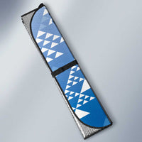 Hawaii Royal Blue Kapa Auto Sun Shade Vintage 'Ohe Kāpala Motifs Mix Plumeria Leis