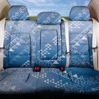 Hawaii Royal Blue Kapa Back Car Seat Cover Vintage 'Ohe Kāpala Motifs Mix Plumeria Leis LT7 One Size Royal Blue - Polynesian Pride