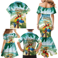 Aloha Hawaii It's 5 o'clock Somewhere Family Matching Mermaid Dress and Hawaiian Shirt LT7 - Polynesian Pride