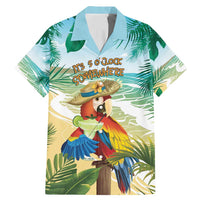 Aloha Hawaii It's 5 o'clock Somewhere Family Matching Mermaid Dress and Hawaiian Shirt LT7 Dad's Shirt - Short Sleeve Blue - Polynesian Pride