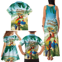 Aloha Hawaii It's 5 o'clock Somewhere Family Matching Tank Maxi Dress and Hawaiian Shirt LT7 - Polynesian Pride