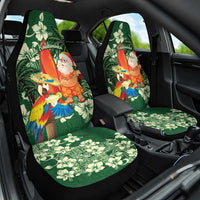 Moss Green Tropical Christmas Hawaii Tapa Car Seat Cover Aloha Santa Drink Party LT7 One Size Green - Polynesian Pride