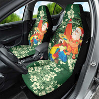 Moss Green Tropical Christmas Hawaii Tapa Car Seat Cover Aloha Santa Drink Party LT7 - Polynesian Pride