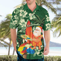Moss Green Tropical Christmas Hawaii Tapa Hawaiian Shirt Aloha Santa Drink Party LT7 - Polynesian Pride