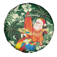 Moss Green Tropical Christmas Hawaii Tapa Spare Tire Cover Aloha Santa Drink Party LT7 - Polynesian Pride