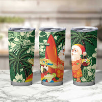 Moss Green Tropical Christmas Hawaii Tapa Tumbler Cup Aloha Santa Drink Party LT7 - Polynesian Pride