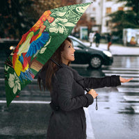 Moss Green Tropical Christmas Hawaii Tapa Umbrella Aloha Santa Drink Party - Polynesian Pride