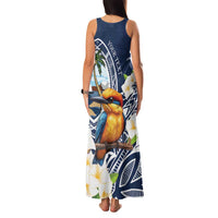 Hafa Adai Guam Family Matching Tank Maxi Dress and Hawaiian Shirt Sihek Guam Kingfisher with Guasali LT7 - Polynesian Pride