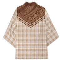 Aloha Hawaii Cowboys Paniolo Kimono Beige Palaka - Polynesian Pride