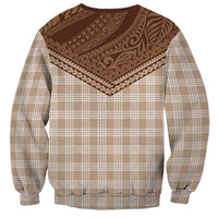 Aloha Hawaii Cowboys Paniolo Sweatshirt Beige Palaka - Polynesian Pride