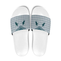 Aloha Hawaii Cowboys Paniolo Slide Sandals Teal Palaka - Polynesian Pride