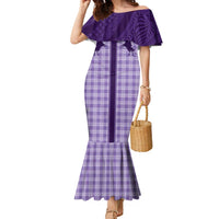 Aloha Hawaii Cowboys Paniolo Family Matching Mermaid Dress and Hawaiian Shirt Violet Palaka LT7 Mom's Dress Purple - Polynesian Pride