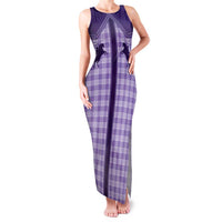Aloha Hawaii Cowboys Paniolo Family Matching Tank Maxi Dress and Hawaiian Shirt Violet Palaka LT7 Mom's Dress Purple - Polynesian Pride