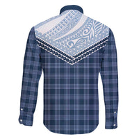 Aloha Hawaii Cowboys Paniolo Family Matching Short Sleeve Bodycon Dress and Hawaiian Shirt Navy Blue Palaka LT7 - Polynesian Pride