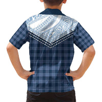 Aloha Hawaii Cowboys Paniolo Kid Hawaiian Shirt Navy Blue Palaka - Polynesian Pride