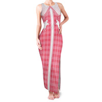 Aloha Hawaii Cowboys Paniolo Family Matching Tank Maxi Dress and Hawaiian Shirt Rose Palaka LT7 Mom's Dress Pink - Polynesian Pride