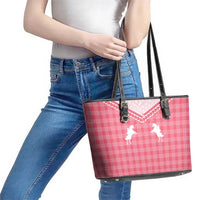 Aloha Hawaii Cowboys Paniolo Leather Tote Bag Rose Palaka - Polynesian Pride