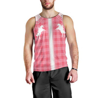 Aloha Hawaii Cowboys Paniolo Men Tank Top Rose Palaka - Polynesian Pride