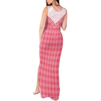Aloha Hawaii Cowboys Paniolo Tank Maxi Dress Rose Palaka - Polynesian Pride
