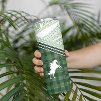 Aloha Hawaii Cowboys Paniolo Skinny Tumbler Forest Green Palaka LT7 - Polynesian Pride