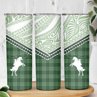 Aloha Hawaii Cowboys Paniolo Skinny Tumbler Forest Green Palaka LT7 - Polynesian Pride