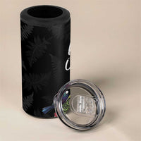 Kia Ora New Zealand Floral 4 in 1 Can Cooler Tumbler Black LT7 - Polynesian Pride