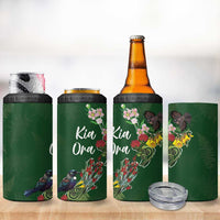 Kia Ora New Zealand Floral 4 in 1 Can Cooler Tumbler Sage Green LT7 - Polynesian Pride