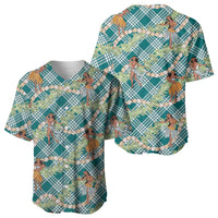 Teal Palaka Hula Girls Seamless Hawaii Aloha Baseball Jersey - Polynesian Pride