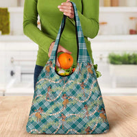 Teal Palaka Hula Girls Seamless Hawaii Aloha Grocery Bag - Polynesian Pride