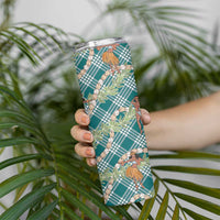 Teal Palaka Hula Girls Seamless Hawaii Aloha Skinny Tumbler LT7 - Polynesian Pride
