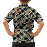 Sable Palaka Hula Girls Seamless Hawaii Aloha Family Matching Puletasi and Hawaiian Shirt LT7 - Polynesian Pride