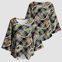 Sable Palaka Hula Girls Seamless Hawaii Aloha Kimono Sleeve Blouse - Polynesian Pride