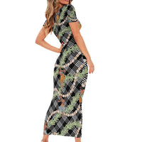 Sable Palaka Hula Girls Seamless Hawaii Aloha Short Sleeve Bodycon Dress - Polynesian Pride
