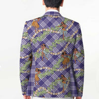 Lavender Palaka Hula Girls Seamless Hawaii Aloha Blazer - Polynesian Pride