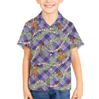 Lavender Palaka Hula Girls Seamless Hawaii Aloha Family Matching Summer Maxi Dress and Hawaiian Shirt LT7 Son's Shirt Lavender - Polynesian Pride