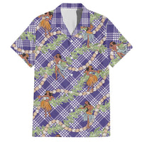 Lavender Palaka Hula Girls Seamless Hawaii Aloha Hawaiian Shirt - Polynesian Pride
