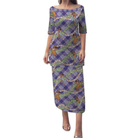 Lavender Palaka Hula Girls Seamless Hawaii Aloha Puletasi - Polynesian Pride