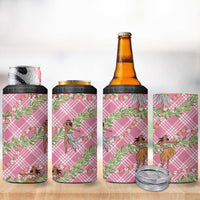 Lokelani Pink Palaka Hula Girls Seamless Hawaii Aloha 4 in 1 Can Cooler Tumbler LT7 - Polynesian Pride