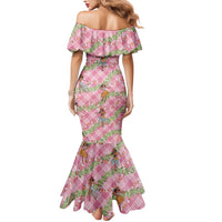 Lokelani Pink Palaka Hula Girls Seamless Hawaii Aloha Mermaid Dress LT7 - Polynesian Pride