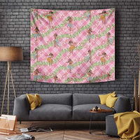 Lokelani Pink Palaka Hula Girls Seamless Hawaii Aloha Tapestry - Polynesian Pride