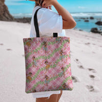 Lokelani Pink Palaka Hula Girls Seamless Hawaii Aloha Tote Bag - Polynesian Pride