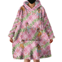 Lokelani Pink Palaka Hula Girls Seamless Hawaii Aloha Wearable Blanket Hoodie LT7 - Polynesian Pride
