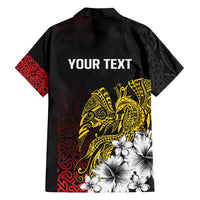 Personalized Papua New Guinea 50th Independence Anniversary Family Matching Short Sleeve Bodycon Dress and Hawaiian Shirt Oro Tapa Mix Plumeria LT7 - Polynesian Pride