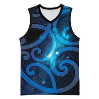 New Zealand Maori Matariki Basketball Jersey Galaxy Kowhaiwhai LT7 Unisex Galaxy - Polynesian Pride
