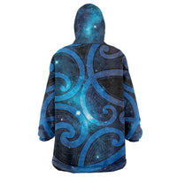 New Zealand Maori Matariki Wearable Blanket Hoodie Galaxy Kowhaiwhai LT7 - Polynesian Pride
