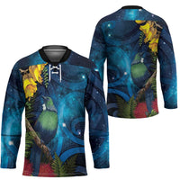 Tui Bird New Zealand Starry Sky Hockey Jersey Maori Koru