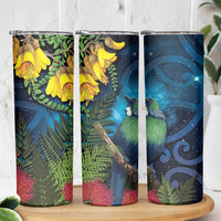 Tui Bird New Zealand Starry Sky Skinny Tumbler Maori Koru LT7 - Polynesian Pride