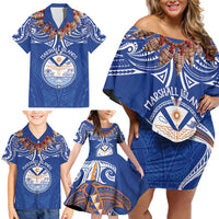 Yokwe Marshall Islands Personalized Family Matching Off Shoulder Short Dress and Hawaiian Shirt Jemenei Day - Seashell Necklace LT7 - Polynesian Pride