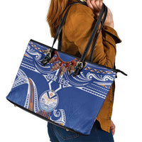 Yokwe Marshall Islands Personalized Leather Tote Bag Jemenei Day - Seashell Necklace
