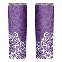 Hawaii Skinny Tumbler Plumeria Purple Curves